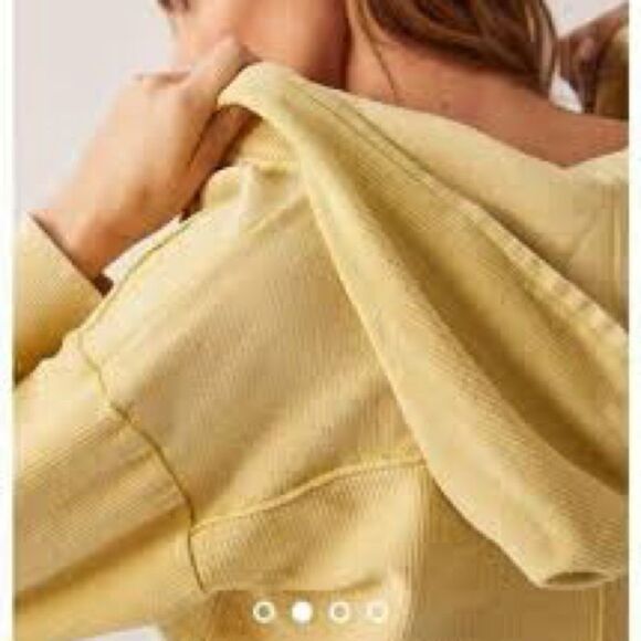 Anthropologie Pilcro Cotton V neck Hoodie Top Oversized XS - Picture 4 of 10